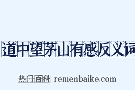 道中望茅山有感反义词是什么意思的图片